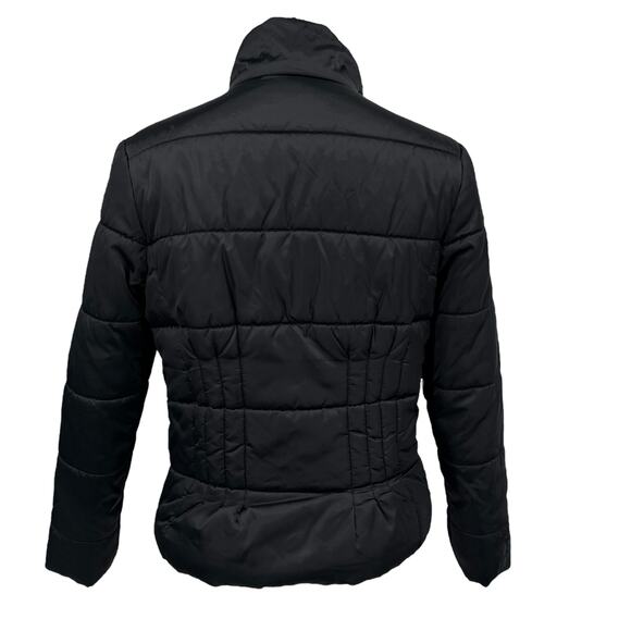 Biancoghiaccio Puffer Jacket Down Short Quilted Womens SZ L Black Minimalist Ski - Picture 2 of 13